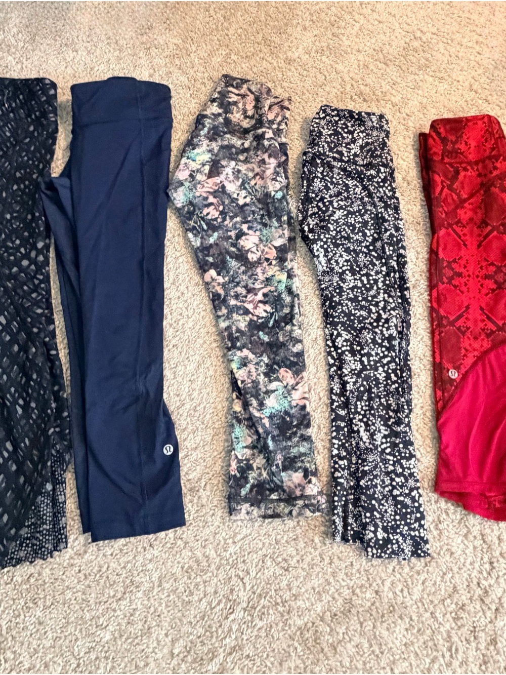 lululemon Leggings- 5 pair lot. Size 0